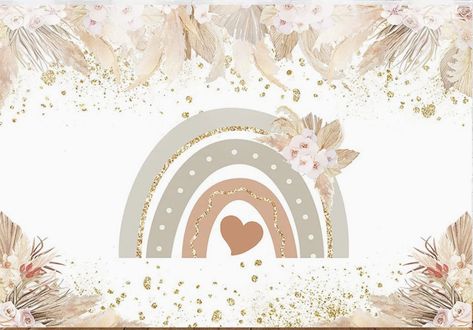 Heart Backdrop, Baby Shower Images, Boho Backdrop, Rainbow Invitations, Invitation Background, Rainbow Baby Shower, Rainbow Background, Boho Rainbow, Rainbow Baby