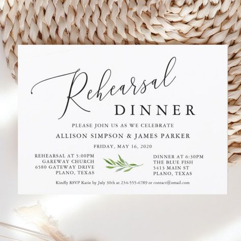 Rustic Calligraphy Greenery Rehearsal Dinner Invitation Unplugged Sign, Rehearsal Dinner Invitations Rustic, Rustic Wedding Menu, Rustic Rehearsal Dinners, Rehearsal Dinner Invites, Popular Wedding Invitations, Rustic Wedding Programs, Simple Calligraphy, Unplugged Ceremony