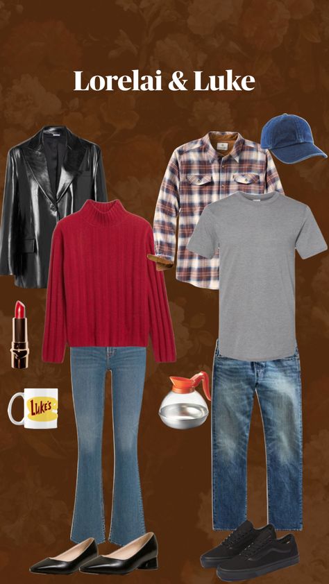 #gilmoregirls #lukeandlorelai #lorelaigilmore #halloweencostume Luke And Lorelai, Luke Danes, Luke Luke, Cute Group Halloween Costumes, Couples Halloween Outfits, Night At The Museum, Lorelai Gilmore, Group Halloween Costumes, Cute Halloween Costumes