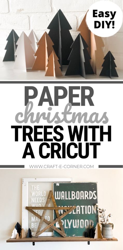 Cricut Paper Projects Beginner, Cricut Christmas Projects, Paper Christmas Trees, Craft Cricut, Cricut Christmas Ideas, Christmas Cricut, Cricut Explore Projects, Projets Cricut, Cricut Christmas