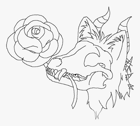 Skull Dog Drawing, Skulldog Base, Skeleton Head Drawing, Wolves Drawing, Dog Base, Drawing Skeleton, Wolf Base, Fabulous Beasts, Skull Dog