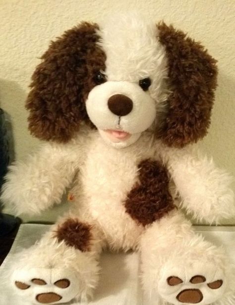 Build A Bear Dog Teddy Bear - White Brown Build A Bear Store, Build A Bear Dog, Lover Aesthetic, Bear Friends, Teddy Bears For Sale, Ty Babies, Bear White, Bear Images, 2024 Wishlist