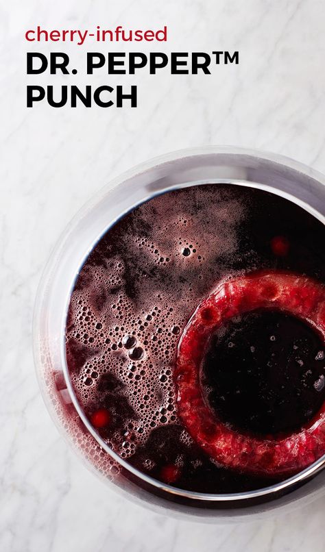 This cherry-infused punch pops with Dr. Pepper™ flavor! (See what we did there?) Since it's non-alcoholic, this is a drink everyone can share! Perfect for summer get-togethers. Refreshing Beverages, Party Drinks Alcohol, Hosting Friends, Halloween Idea, Spring Cocktails, Party Punch, Guy Stuff, Fall Drinks, Halloween Drinks