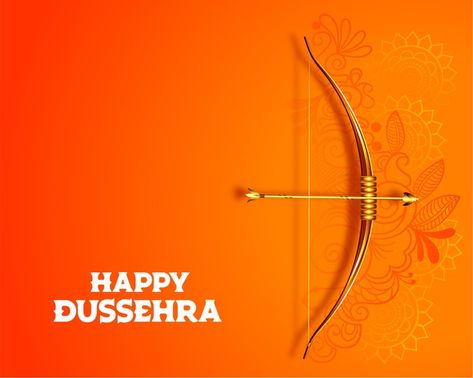 Hindu happy dussehra festival card desig... | Free Vector #Freepik #freevector #arrow #celebration #bow #festival Happy Dussehra Aesthetic, Happy Dussehra Images, Dussehra Celebration, Dussehra Wishes, Dussehra Greetings, Radha Kishan, Emoticon Love, Dussehra Images, Happy Dussehra Wishes