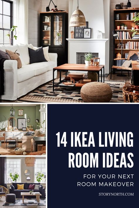 IKEA provides a sense of direction towards achieving your ideal interior design. With that in mind, we have gathered 14 different living room ideas from IKEA to spice up your next room makeover. #IKEA #livingroom #livingroomideas #livingarea #interiodesign #designideas #interiorarchitecture Cozy Ikea Living Room, Ikea Cozy Living Room, Living Room With Ikea Furniture, Ikea Living Room Rugs, Small Hygge Living Room, Ikea Inspiration Living Room, Minimalist Ikea Living Room, Ikea Inspired Living Room Small Spaces, Small Ikea Living Room