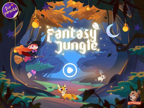 ArtStation - FANTASY JUNGLE, terry wei Fantasy Jungle, Jungle Explorer, Forest App, Strange Plants, Lost In The Forest, Fantasy Animals, Magic World, Game Title, Splash Screen