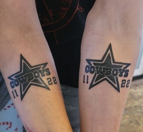 Cowboys Tattoo Dallas, Cowboys Tattoo, Dallas Cowboys Tattoo, Cowboy Tattoos, Dallas Cowboys, Tattoos For Guys, Cool Tattoos, Tatting, Tattoo Ideas