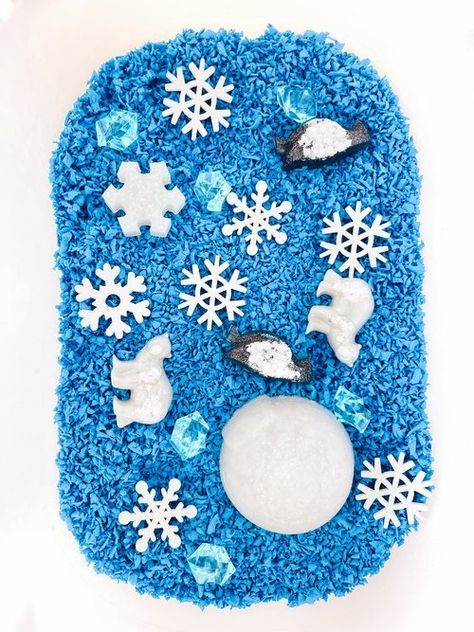 Goodnight Fox - By Fillers/Materials Winter Sensory Bin For Toddlers, Winter Wonderland Sensory Bin, Frozen Sensory Bin, Fake Snow Sensory Bin, January Sensory Bin, Snow Sensory, Winter Sensory Bin, Winter Sensory, Toddler Sensory Bins