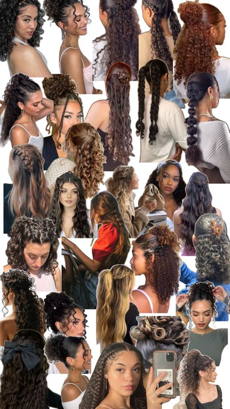 Home Hair Salons, Cute Hairstyles For School, Mixed Curly Hair, Easy Hairstyles For Thick Hair, Easy Everyday Hairstyles, Quick Natural Hair Styles, Hairstyles For Layered Hair, Curly Hair Styles Easy, Hairdos For Curly Hair