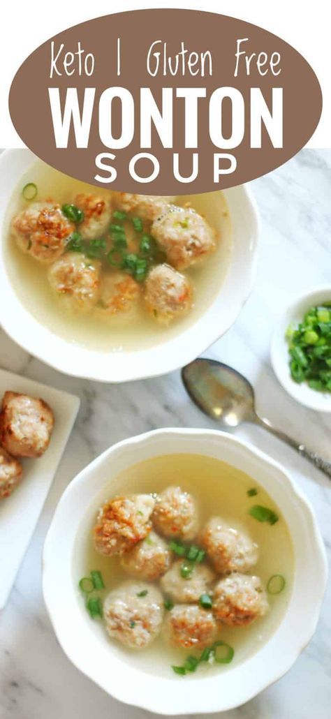 Naked Wonton Soup, Keto Wonton, Wonton Soup Easy, Wonton Soup Recipe, Breakfast Low Carb, Soup Easy, Keto Soup, Low Carb Soup, Low Carb Keto Recipes