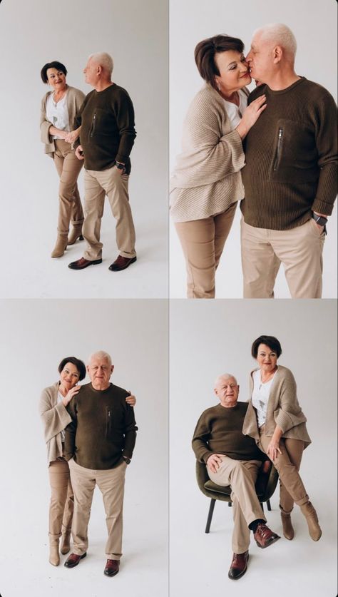 Legacy Family Portraits, Older Family Studio Photography, Older Couples Photoshoot Poses, Older Family Photography, Studio Family Pictures, Mother's Day Diy Gifts, Adult Family Poses, Older Couple Poses, Older Couple Photography