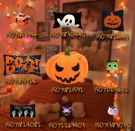 Bloxburg decals Decals For Bloxburg, Bloxburg Halloween, Fall Room Ideas, Bloxburg Food Decals, Fall Decal, Bloxburg Decals Codes Aesthetic, Blocksburg Room Ideas￼, Bloxburg Decals Codes Wallpaper, House Decals