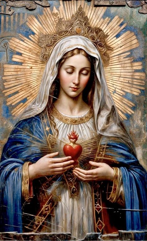 Mother Mary Art, Mexican Catholic Art, Mother Mary Wallpaper, Roman Catholic Art, Lode A Dio, Mother Mary Pictures, Virgin Mary Art, Mother Mary Images, Blessed Mary