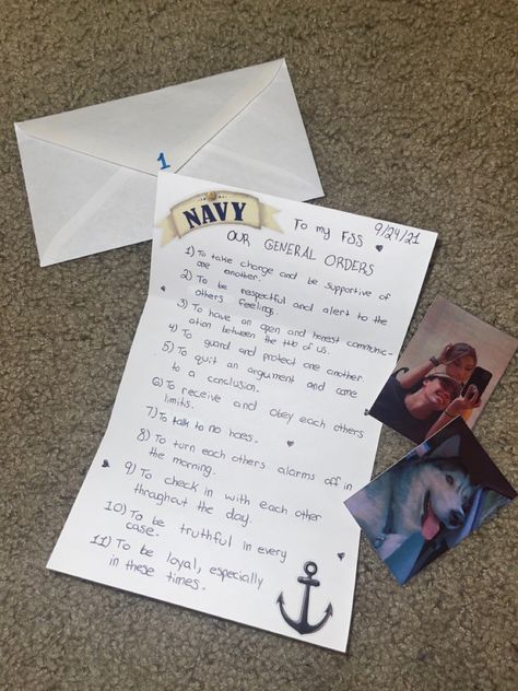 Navy girlfriend, Letter Ideas, Unique, General Orders, First Navy Letter, Boyfriend Military Letters To Boyfriend, Navy Boyfriend Quotes, Letters To Army Boyfriend, Military Letter Ideas Boyfriends, Bootcamp Letter Ideas, Military Love Letters, Navy Girlfriend Quotes, Proud Navy Girlfriend, Military Letters