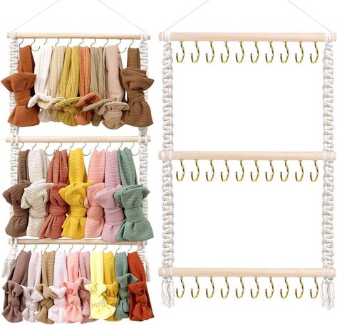 Amazon.com: POVETIRE Headband Holder Hair Bows Organizer for Girls,Baby Headbands Hair Accessories Organizer Storage Headband Wall Hanging Decor for Nursery Toddler Girls Room (Beige-2) : Baby Baby Headband Holder, Toddler Girls Room, Baby Headband Holders, Hair Accessories Display, Decor For Nursery, Hair Bow Organizer, Headband Organizer, Bow Organizer, Organizing Hair Accessories