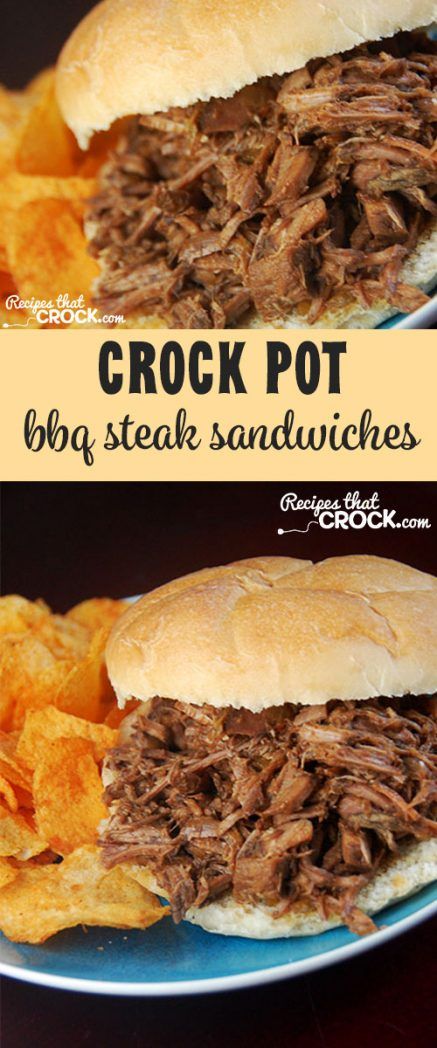 Crock Pot Bbq, Loose Meat, Beef Sandwich Recipes, Loose Meat Sandwiches, Steak Sandwich Recipes, Round Steak Recipes, Crock Pot Beef, Roast Beef Sandwich, Steak Sandwiches