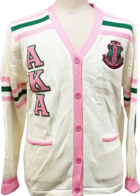 Buffalo Dallas Alpha Kappa Alpha Sorority Ladies Cardigan Sweater [Cream - 4XL] Alpha Kappa Alpha Cardigan, Alpha Kappa Alpha Jackets, Alpha Kappa Alpha Clothing, Alpha Kappa Alpha Sorority Paraphernalia, Aka Sorority Gifts, Ladies Cardigan, Western Outfits Men, Alpha Kappa Alpha Sorority, Sweater Cream