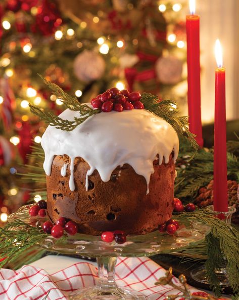 Victoria Magazine Panettone with Haverstraw Hill Homemade Glaze Homemade Glaze, Festive Holiday Desserts, Golden Raisins, Dried Cherries, Glaze Recipe, Good Cheer, December 2022, Instant Yeast, Oven Racks