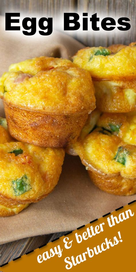 Egg Bites that are easy to make and better than Starbucks! via @artandthekitch Eggs Bites, Breakfast Egg Bites, College Recipes, Calorie Breakfast, Tin Recipes, Egg Bites Recipe, Low Calorie Breakfast, Breakfast Casseroles, Ultimate Breakfast