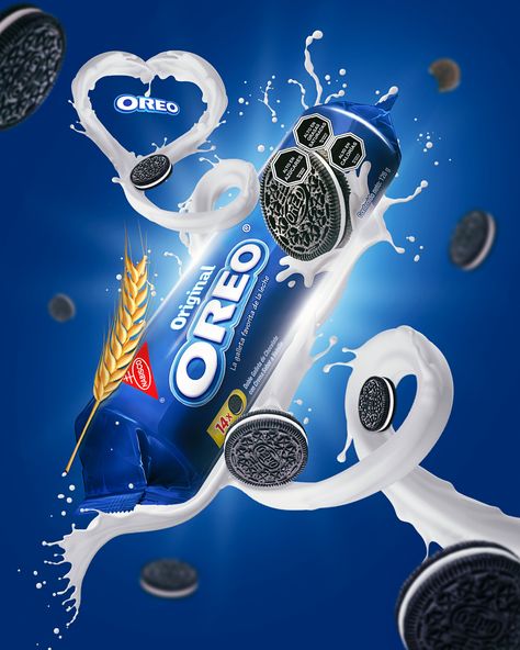 Oreo Biscuit Creative ADS, Graphic Design, Photoshop, Social Media Oreo Creative Ads, Biscuit Social Media Design, Oreo Poster Design, Graphic Design Posters Product, Product Design Photoshop, Biscuit Creative Ads, Ads Creative Advertising Ideas Ad Design, Social Media Graphic Design Inspiration, Oreo Poster