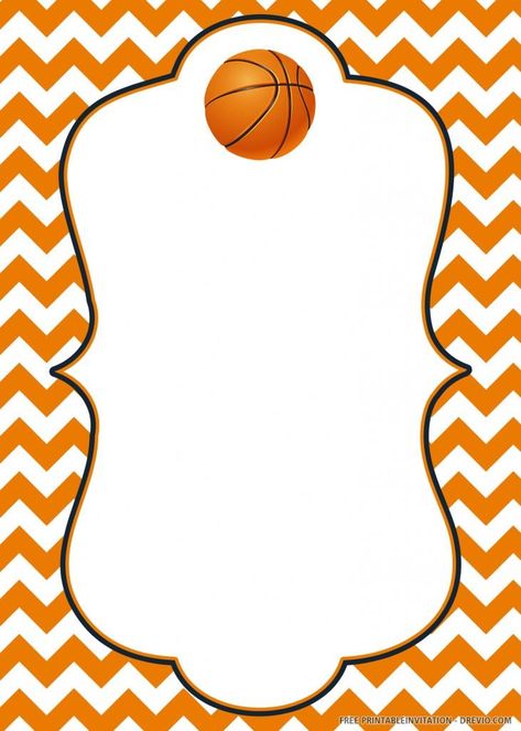 Basketball Invitations Birthday Free Printable, Basketball Locker Decorations, Basketball Banquet, Basketball Birthday Invitations, Basketball Invitations, Basketball Baby Shower, Make Your Own Invitations, Basketball Theme Party, Free Basketball