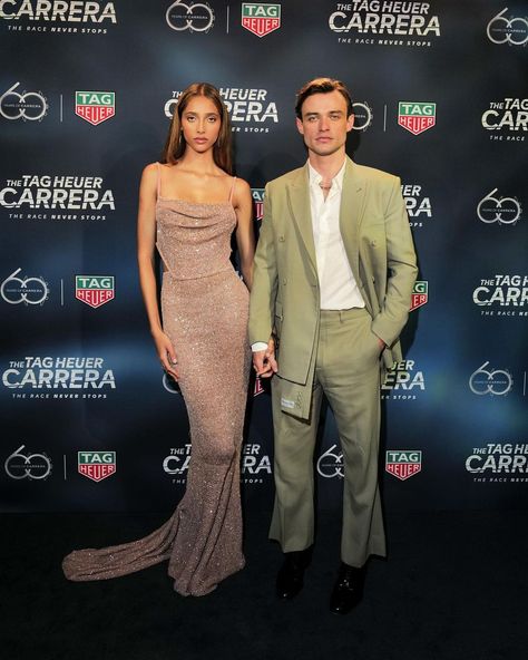 Couple Lifestyle Aesthetic, Aesthetic Red Carpet, Red Carpet Couples, Yasmin Wijnaldum, Couple Lifestyle, Thomas Doherty, Tag Heuer Carrera, Drew Mcintyre, Lifestyle Aesthetic