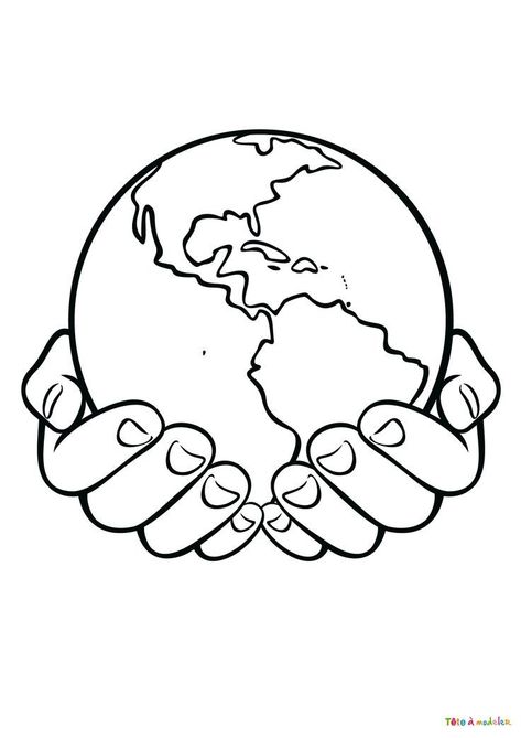 Save Earth Drawing, Earth Coloring Pages, Earth Day Coloring Pages, Earth Drawings, Earth Day Crafts, Love Coloring Pages, Pencil Sketch Images, School Coloring Pages, Earth Day Activities