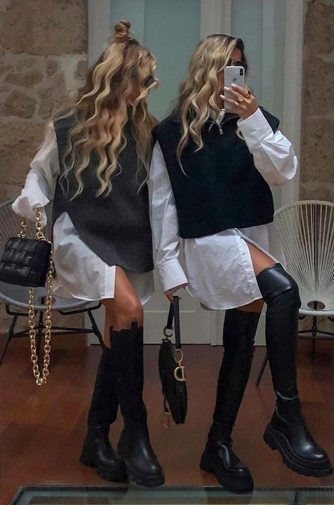 Black And White Outfits, Neue Outfits, Paris Outfits, Mode Inspo, Autumn Outfit, Outfit Inspo Fall, Mode Inspiration, White Outfits, Winter Fashion Outfits