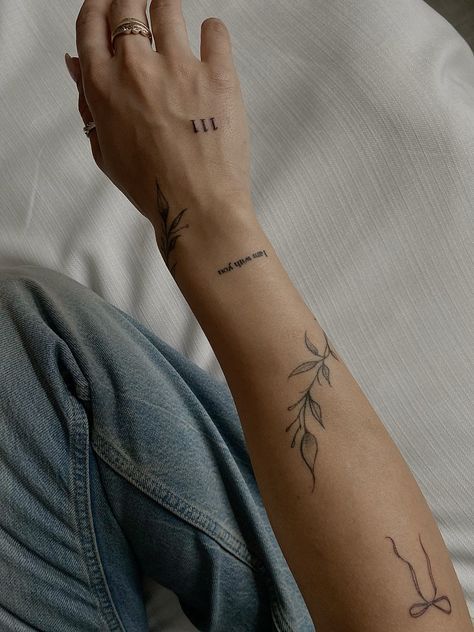 Long Arm Tattoo, Evolving Tattoo, Wrap Around Wrist Tattoos, Bookish Tattoos, Cherry Tattoos, Phrase Tattoos, Petite Tattoos, Forearm Tattoo Women, Cute Tiny Tattoos