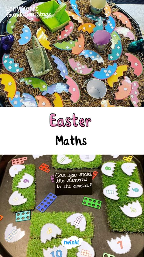 Can the children match the eggs? A great easter eyfs activity, thanks to @mrsb_2011 @mrsb_reception Early Years Easter Crafts, The Odd Egg Activities Eyfs, Easter Early Years Activities, Outdoor Easter Activities Eyfs, Easter Eyfs Activities Ideas, Easter Maths Eyfs, Easter Crafts Eyfs, Eyfs Easter Activities, Easter Cards Eyfs