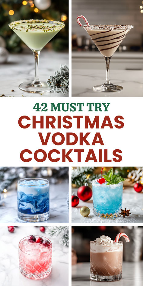 Christmas Vodka Cocktails Holidays Drinks Christmas, Tipsy Santa Cocktail, Classy Christmas Cocktails, Vodka Paloma Cocktail, Best Christmas Cocktails For A Crowd, Good Cocktail Drinks, Yummy Holiday Drinks, Holiday Booze Drinks, Christmas Drinks Vodka Recipes