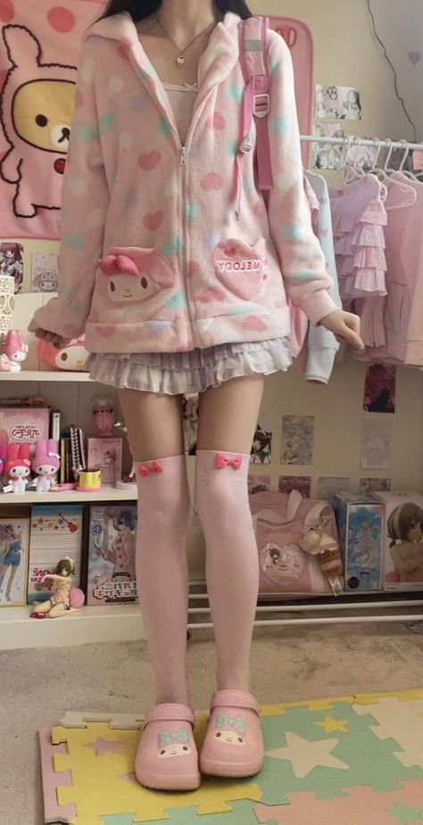 kawaii outfit cutecore kawaiikei gurokawaii gloomy bear sanrio strawberry hello kitty my melody strawberry core mother garden san x sonico kurousa shirousa sugarbunnies twin stars rilakkuma pompompurin fairykei jojifuku 🧁🎀🍓🍥🍡🍮🍰🐾🐬🩸 Sanrio Outfits, Sanrio Clothes, Cute Kawaii Outfits, Mother Garden, Shoe Hacks, My Future Husband, Kawaii Outfit Ideas, To My Future Husband, Hello Kitty Clothes