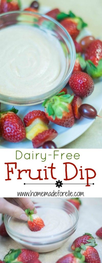 Dairy-Free Fruit Dip #paleo #grainfree #glutenfree Dairy Free Fruit Dip, Dairy Free Dip Recipes, Fruit Salad Ideas Parties, Healthy Fruit Dip, Homemade Fruit Snacks, Dairy Free Dips, Fruit Dips, Dairy Free Appetizers, Butter Fruit