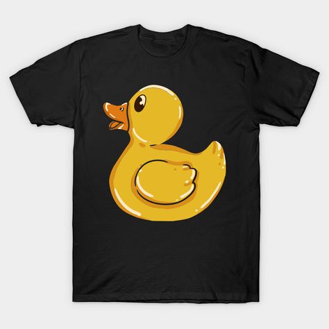 Duck Jokes, Duck Yellow, Yellow Rubber Duck, Duck Painting, Yellow Tshirt, Duck T Shirt, Japanese Kawaii, Kawaii Cartoon, Yellow Duck