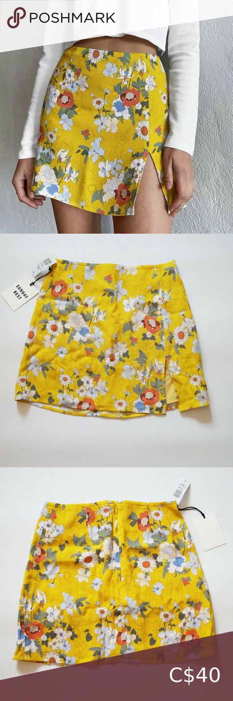 Aritzia Sunday Best Mini Tatiana Skit Yellow Sz 4 Aritzia Dresses, Yellow Colour, Mini Skirt, Mini Skirts, Size 4, Dress Es, Dresses Skirts, Skirt, Yellow