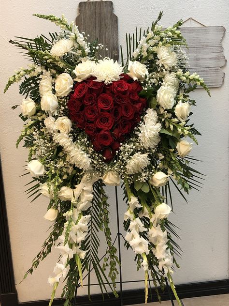 Angel Wing Flower Arrangement, Angel Wings Floral Arrangement, Wreaths For Funerals, Memorial Service Decorations, Angel Wings Flower, Headstone Flowers, Memorial Wreath, Sympathy Arrangements, Creative Wreaths