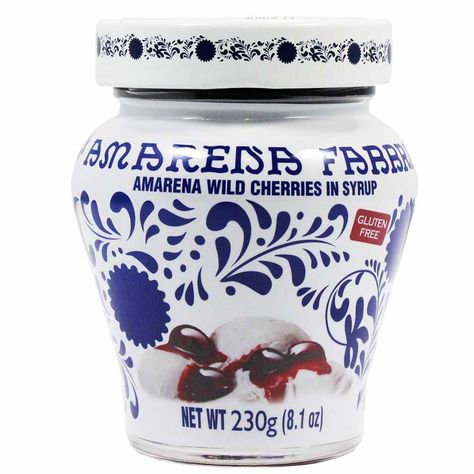 Family made since 1905, Fabbri’s Amarena Cherries in Syrup is one of the most iconic products in Italy. Unique and inimitable, these luscious dark red cherries are the result of carefully selecting the best fruit, seeded and candied in syrup according to a process handed down generation to generation. To enjoy it like Amarena Cherries, Cherry Bread, Lidia Bastianich, Cherry Syrup, Cherry Cocktail, Italian Market, Cherry Candy, Dessert Toppings, Food Box