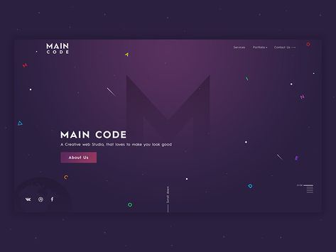 A Creative Web Studio - Main Code shared via https://chrome.google.com/webstore/detail/design-hunt/ilfjbjodkleebapojmdfeegaccmcjmkd?ref=pinterest Project Illustration, Picture Music, App Inspiration, Ux Inspiration, Websites Inspiration, Modern Website Design, Web Studio, Ui Design Website, Business Website Design