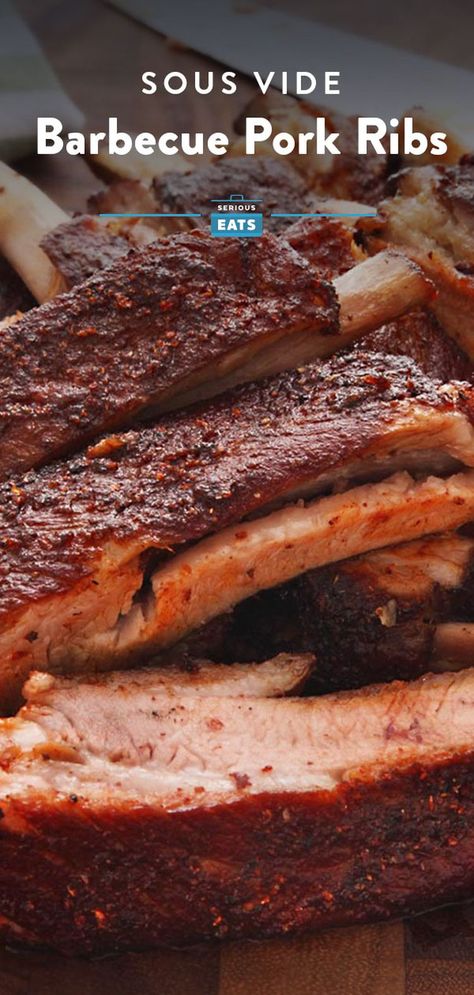 Sous Vide Pork Ribs Recipe, Sous Vide Meals, Beach Cooking, Sous Vide Pork, Pork Ribs Recipe, Barbecue Pork Ribs, Pork Rib Recipes, Sous Vide Recipes, Barbecue Pork