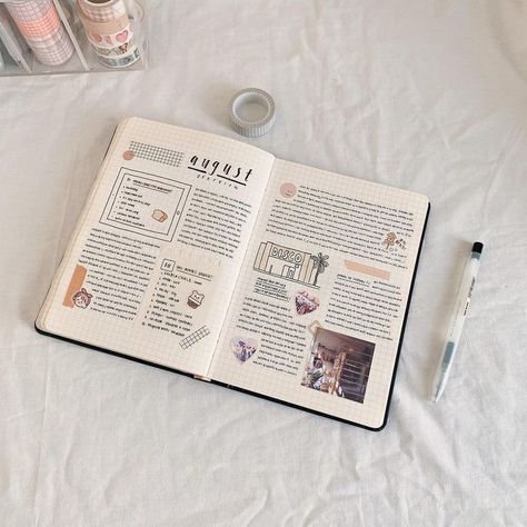 ♡ #vacationplanner weeklyplanner #languageplanner #plannerpagesprintable🍰 Grid Journal Aesthetic, A5 Journal Ideas, Journaling Cover Page Ideas, 2023 Bullet Journal Cover, Study Planner Ideas, Bullet Journal Design, Journal Layout Ideas, Bujo Planner, Bullet Journal Ideas Templates