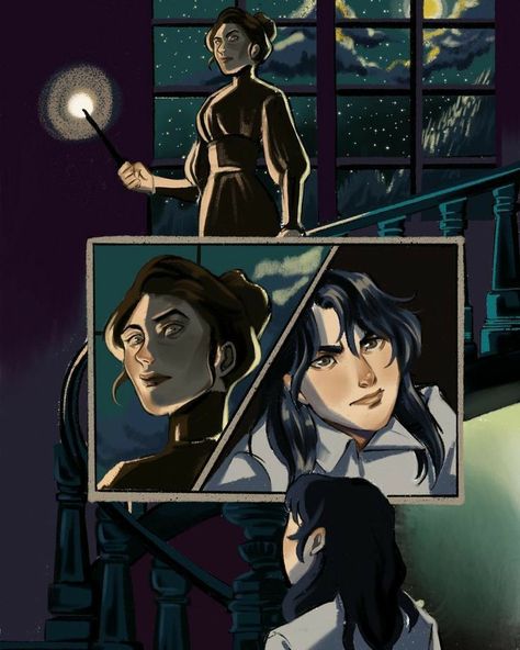 Grimmauld Place, Black Fanart, Walburga Black, Severus Snape Fanart, Moonage Daydream, Harry Potter Artwork, Harry Potter Comics, Harry Potter Drawings, All The Young Dudes