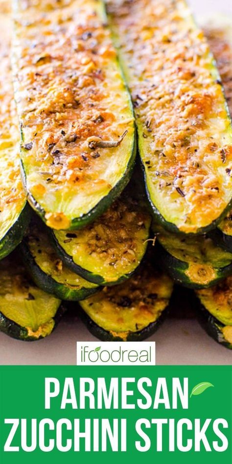 Zucchini Recipes Baked, Easy Vegetable Recipes, Zucchini Sticks, Plats Healthy, Baked Zucchini, Zucchini Recipe, Bake Zucchini, Healthy Zucchini, Parmesan Zucchini