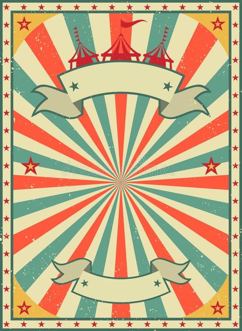 Ribbon Illustration, Circus Background, Vintage Circus Posters, Circus Design, Retro Style Posters, Circus Poster, Desain Editorial, Vintage Advertising Posters, Circus Art