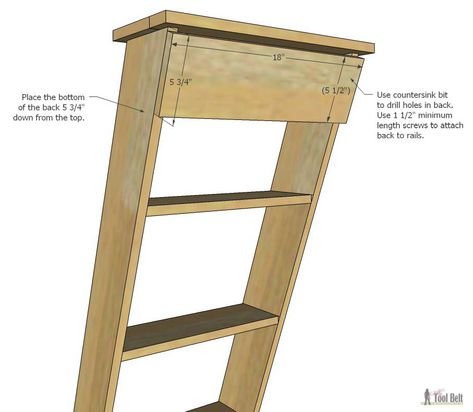 Free plans to build a DIY decorative vintage wood ladder. This vintage inspired ladder makes a unique display for weddings and home decor. Ladder Chair Plans Diy Projects, Ladder Chair, Chalkboard Easel, Gray Planter, Free Pallets, Wood Ladder, Diy Chalkboard, Tool Belt, Wood Shop Projects