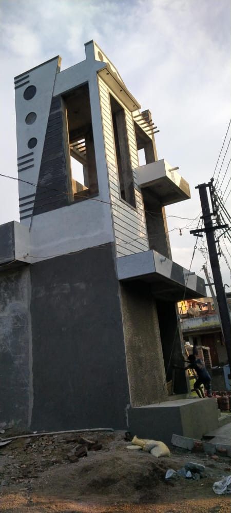 Frunt tower design Home Tower Design, House Tower Design, Small House Front Design, Tower Design, House Front Design, Simple House, Front Design, House Front, Small House