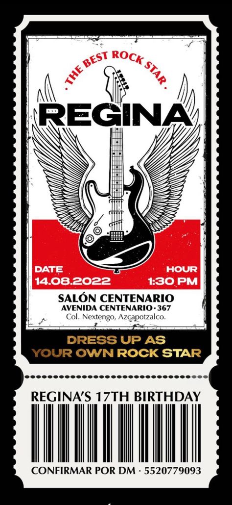 Rock Star Birthday, Rock Fest, Debut Ideas, Party Rock, Pop Rock, 2nd Birthday Parties, Birthday Party Invitations, 2nd Birthday, Rock N Roll