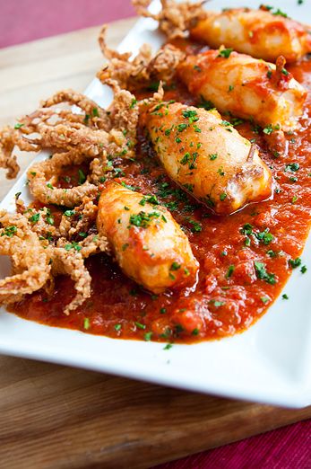 Shrimp Stuffed Squid | Monahan's Seafood Market | Fresh Whole Fish, Fillets, Shellfish, Recipes, Catering & Lunch Counter-Ann Arbor, Michigan Baked Calamari, Stuffed Squid, Shrimp Stuffed, Octopus Recipes, Squid Recipes, Calamari Recipes, Lunch Catering, Whole Fish, Fish Fillets