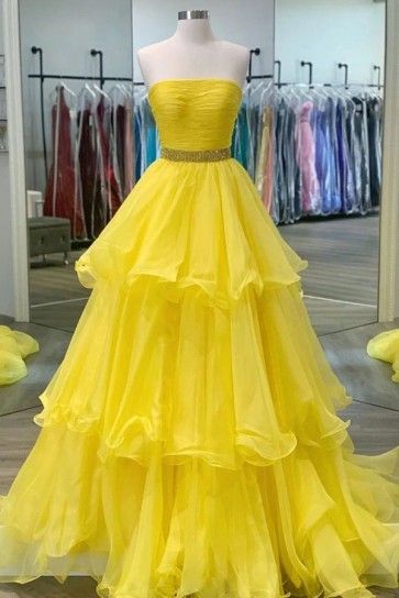 Long Dresses Formal, Prom Dress Yellow, Yellow Formal Dress, Dresses Event, Tulle Long Prom Dress, Prom Dresses Yellow, Long Sleeve Gown, A Line Prom Dresses, Dress Yellow