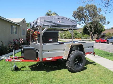 Harbor Freight Trailer, Camping Trailer Diy, Jeep Trailer, Cargo Trailer Conversion, Diy Camper Trailer, Kayak Trailer, Expedition Trailer, Adventure Trailers, Off Road Camping