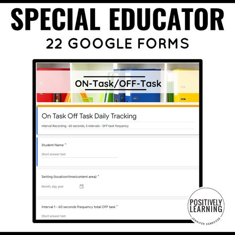 Special Education Data Collection, Iep Goal Tracking, Data Collection Special Education, Tracking Student Progress, Intervention Specialist, Data Form, Communication Log, Sped Classroom, Goal Tracking